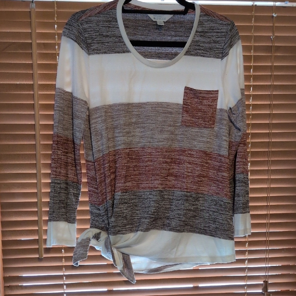 Stitch Fix Market & Spruce Multicolor Striped Long Sleeve Top NWT